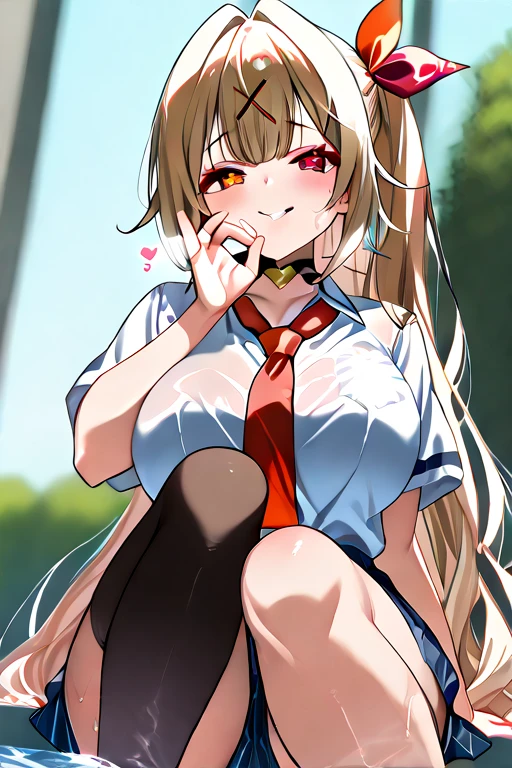 (Highest quality, High resolution), One person, self, (handjob:1.5), futanari, (bukkake:1.6), girl, (nsfw:1.6), Large Breasts, (ahegao1.5), Browsing Caution, Highly detailed background, sailor collar, , red cardigan, pleated skirt, black socks, loafers, To the camera, Sitting, Bend your waist forward, To the camera足を向ける,Self, public, (Obedient:1.1), Roll up your skirt, (Big penis:1.3), Testis, futanari, (watch konami:1.2), Detailed skin texture, (close:1.2),
