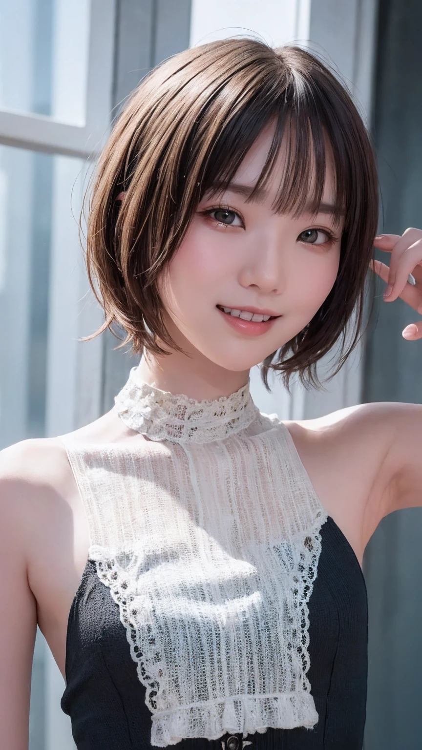 (delicate illustration:1.3)、(masterpiece:1.0)、(top-quality:1.4)、(超A high resolution:1.2)、(Photorealsitic:1.4)、(8K、Raw photography:1.2)、(foco nítido:1.3)、fullllbody、(23years old:1.4)、(((One girl wearing a detailed off-shoulder knitted dress)))、((Girl with short bob hair))、(Brightly colored clothing)、(Fashionable patterned clothes)、(((urban backdrop)))、((Brown contacts white skin))、鎖骨、hugetits、(Happy smiling face)、landscapes、bangss:1.2、beatiful detailed eyes、(sface focus)、 When you look into the camera、Slimed、Slender West、Thin leg、(cute little)、(Beautiful fece)、showing the view from above、pureerosface_v1、ulzzang -6500-v1.1