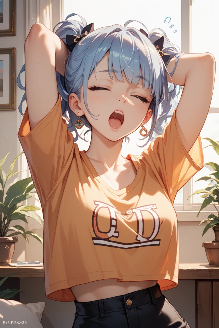 (warm light: 1.2),Volumetric Lighting,(dynamic composition: 1.4), Rich in details，Colorful,(glow, Atmospheric lighting),(Solitary: 1.2),(best quality),(4k), [Highly detailed CG]!!,(((The greatest masterpiece,))) (Super detailed),(Intricate details),(Nature,Cute face),(movie lighting),(bloom,Synthwave),Clear focus,((Solitary,1 girl,))Long eyelashes,Big watery eyes,Reflection Eyes,Eyeshadow,Lilac eyes,(((Turtleneck T-shirt and denim shorts)),((cake:1.4)), The best ratio of four fingers and one thumb, Upper body shooting, (((Light shining on the thigh:1.25))),beautiful hair,Gradient hair,White-haired deity,Charming smile,(Top quality, best quality, Official Art, beautiful and aesthetic:1.2),(Ultra-high resolution,Reality, (4k), (Photon Mapping, Radiosity,Auto white balance), Technology,Astonishing, Fine details,slim,(Thick thighs:0.5), Dynamic Lighting,blush,cowboy shot:1.33,