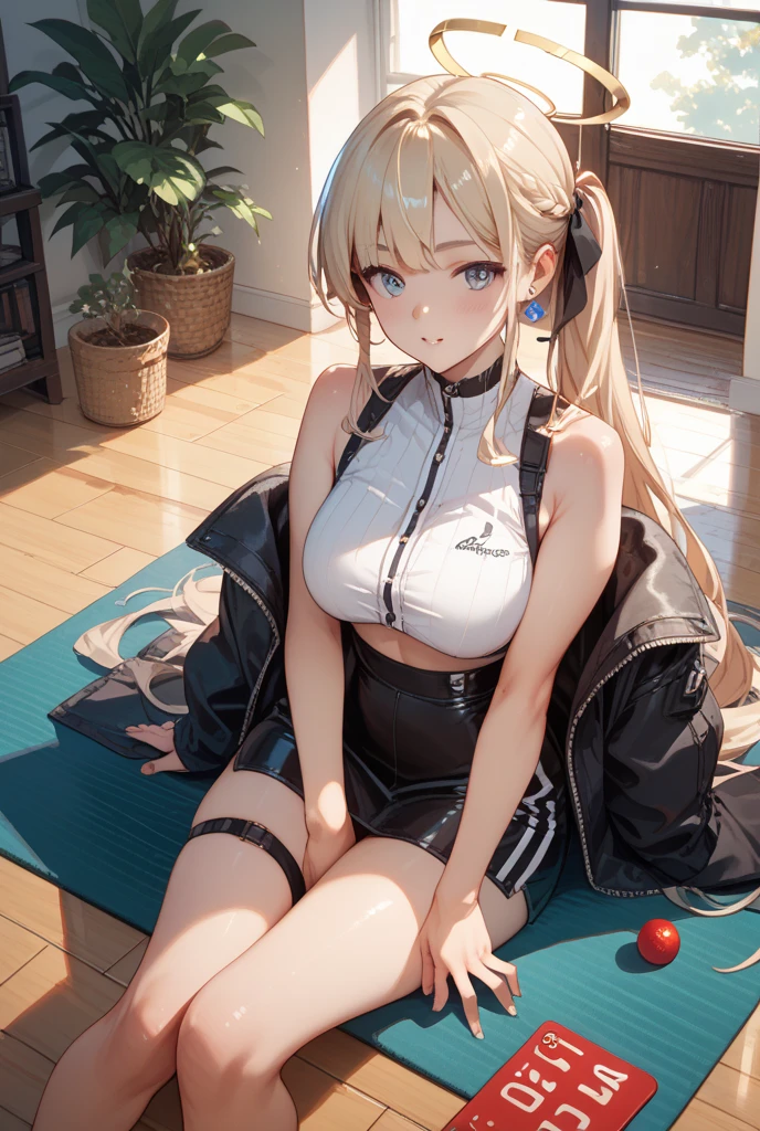 Teen Girls、(masterpiece:1.4)、(in 8K、realisitic、Raw photo、top-quality:1.4)、(Real Face:1.4)、(real looking skin:1.3)、超A high resolution、A hyper-realistic、Eyes in Beautiful Details、Blonde longhair、Wavy hair、white swimwear、high detailing、(huge-breasted:1.5)、cleavage of the breast、Blushing、Embarrassed look、gargantilha、Kneeling、School sports ground