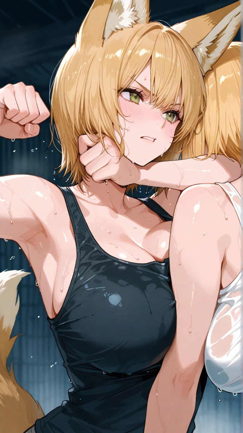 One person、前Eyes are hidden by hair、piece、Micro Bikini、nightの野外、Blushing、Eyes are hidden by hair、Steaming、Exhibitionism、Ahegao、Fixed vibrator、night、深night、whole body、Front view、Furry、I-shape balance