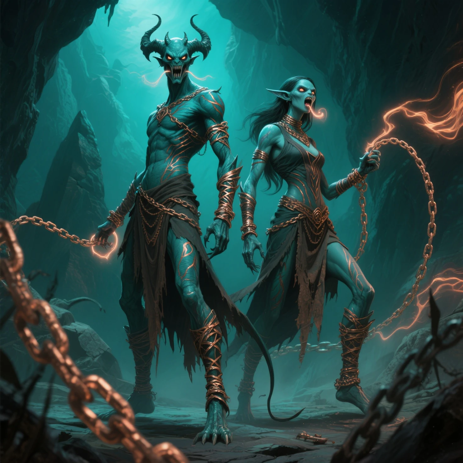 Beautiful Dragon Queen, naked breasts, Bolshie Krvlja, Sexy, Magic Staff in Hand, Crocodile skin, Old Temple, Ruins of an ancient temple, Universe of Warcraft, a lot of details, Chic, super detaill, Realistic, magic atmosphere, Fairytale atmosphere, Magic, incredibly, a lot of details,