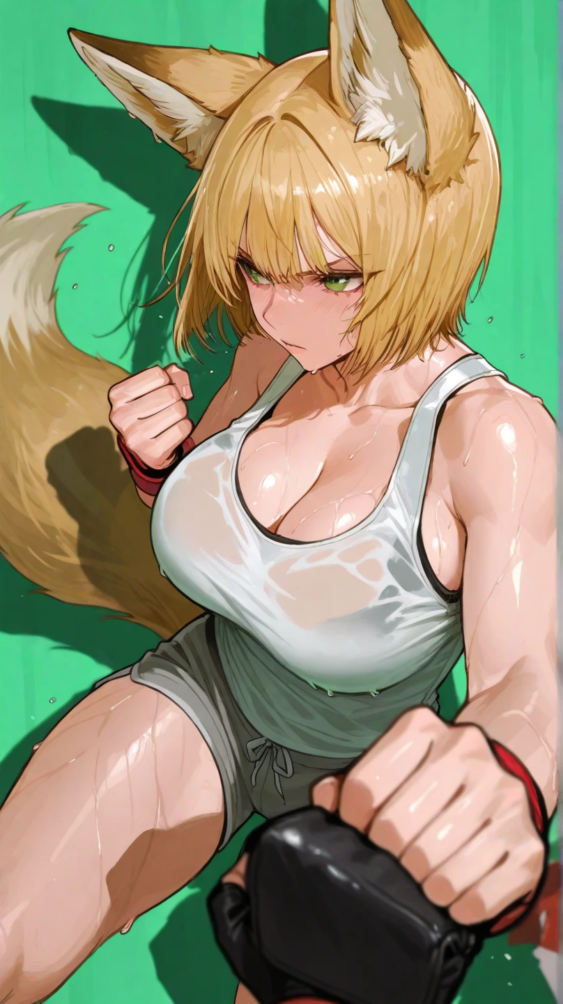 Masterpiece, (high quality:1.65), best picture quality, (high resolution:1.65),  figure, (absurd resolution:1.65), digital painting, (artwork), (by Dagasi), (fluffy fur), anthro (fox:1.5), (Detailed face:1.5), Cute face, (Detailed sleeveless jacket with underwear:1.5), (outdoor, seaside, kneeling:1.25), (detailed breasts:1.25), (big breasts:1.25), perfect round breasts, (sexy body:1.5), breasts focus, Normal breasts structure, (Fifteen-year-old shota:1.2), (Huge bulge:1.3), (Big bulge:1.3), (Average boy's body:1.0), (crotch bulge:1.3), wide shoulders,  (masculine:1.25), narrow hips, jaw line, normal bulge structure, (Knee Socks:1.5), (elbow gloves:1.2), (long snout:1.0), detailed eyes, bright and clear eyes, (yaoi:1.25), (shota:1.5), (Humanoid body:1.5), (Super Handsome Face:1.5), (kemono shota:1.5), (leg muscles:1.25), (Perfect body:1.25), (perfect three-dimensional boobs:1.35), horny, (Detailed fur:1.2), strong, (short pants:1.5), (athletic boy:1.35), 8k, 4k, 2k, Full HD Backgrounds, (teenager body:1.35), (male waist:1.25), (male biceps:1.2), (male thigh muscles:1.0), (male arms:1.2), (male hands:1.2), (baby face:1.35), (correct anatomy:1.3), (Detailed body:1.35), (correct body proportions:1.35), (Breasts Cleavage:1.35), upper part of body, (general male:1.5), (mammal:1.2), (bedroom eyes:1.2), (narrowed eyes:1.2), (detailed:1.5), (tenting:1.35), (manly:1.25), (busty:1.2), (male hair cut:1.2)
