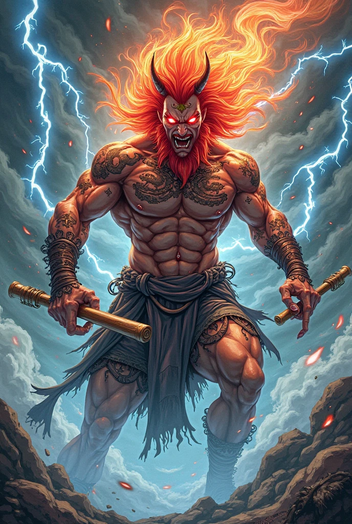 ((intricate design)) Top quality, 16K, High Definition, 16K splash art, high-res, ultra sharp, ((masterpiece)), the best quality, expressive eyes, perfect face, Super eyes, masterpiece, (((volumetric lighting))) (((natural lighting))) (((1Male))), ((muscular)), ((bodybuilder)), ((hyper pecs)), thighs, (((textured skin))) god of tentacles, sexy tentacles, tentacle humanoid man, humanoid bodybuilder, hyper pecs, glowing, god rays, melting, lava, volcano, melding, entangled, (((red skin))), Orange Body blushing, blood-red slimy tentacles, lava, liquid lava wet, red sea, monster, (((fully red skin tone))) (((in a lava cave))), elf ears, devilish horns, (((bloom))) silky royalty robes, eldritch magic, scythe,