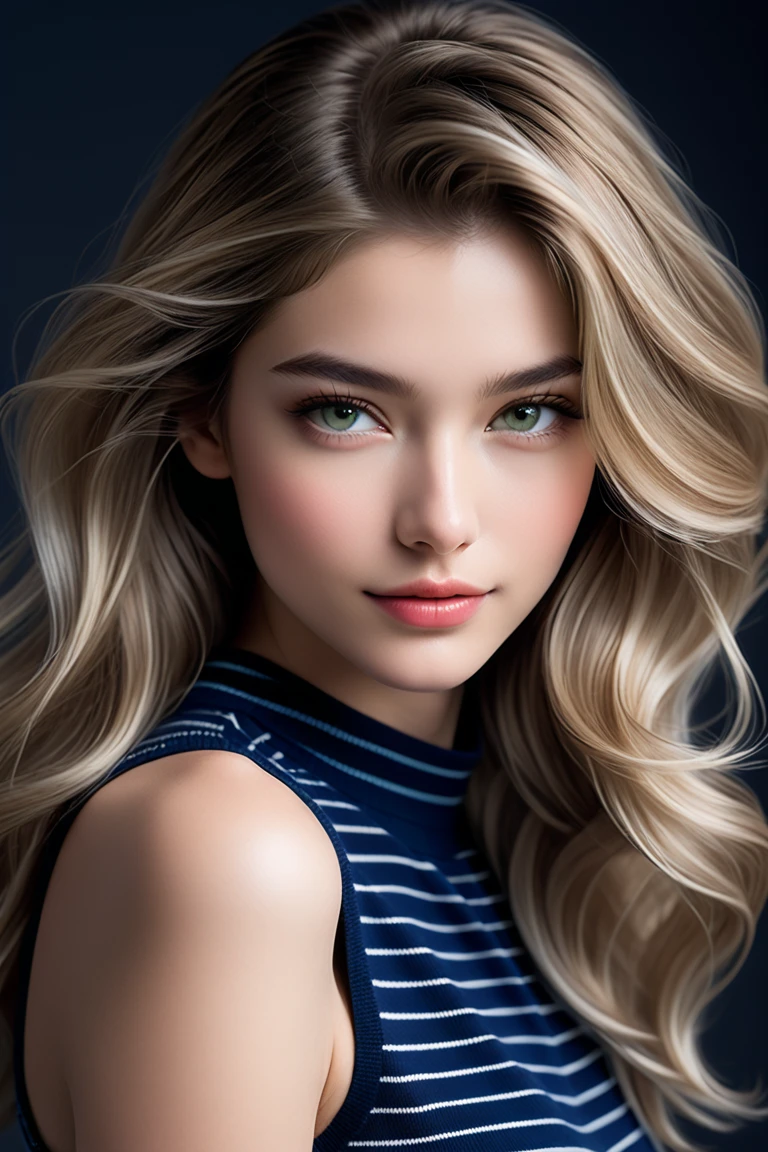 A girl, masterpieces, emerald eyes, blonde hair, Flat chest, white dress, hair assosaries, square face, Victoria dress, hair jewellery, black eyebrows, long brown dress