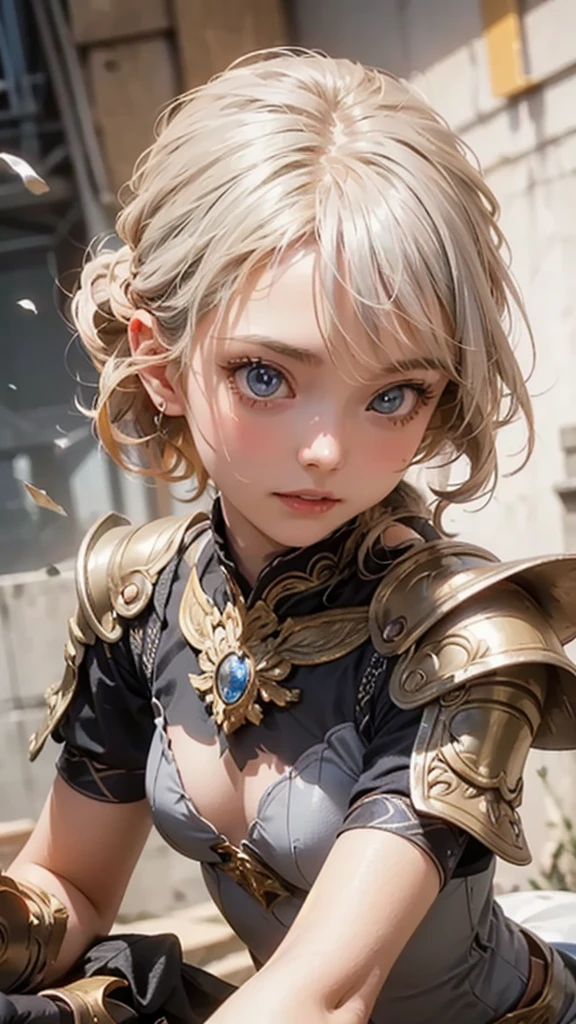 ((((Masterpiece, Best Quality, Official Art, Extremely Detailed CG Unity 8k Wallpaper)))), Illustration, Landscape, Solo, 1 Girl, Beautiful Girl, Beautiful Meticulous Eyes, Student Uniform, Platinum Blonde Hair, Ponytail
