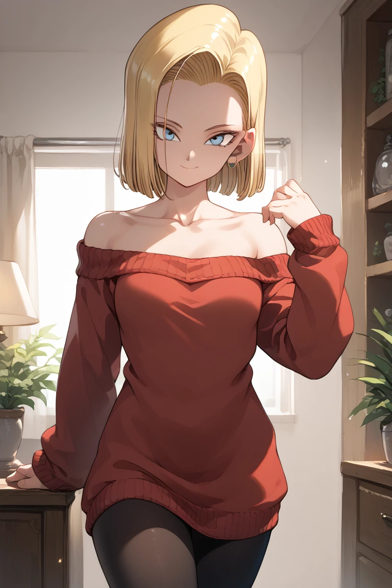 best quality, 1girl, highres, px4storm \(winter\),
red sweater, blonde hair, green eyes, 
masterpiece, absurdres, colorful, bright colors, sharp lines,
<lora:LohaOnonoimokoStyle_v10:0.6>, <lora:px4storm:0.4>