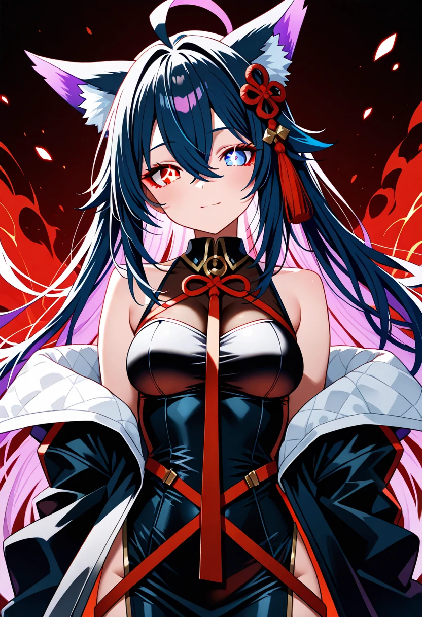score_9, score_8_Excellent, Demon Horns, kimono, Red eyes,