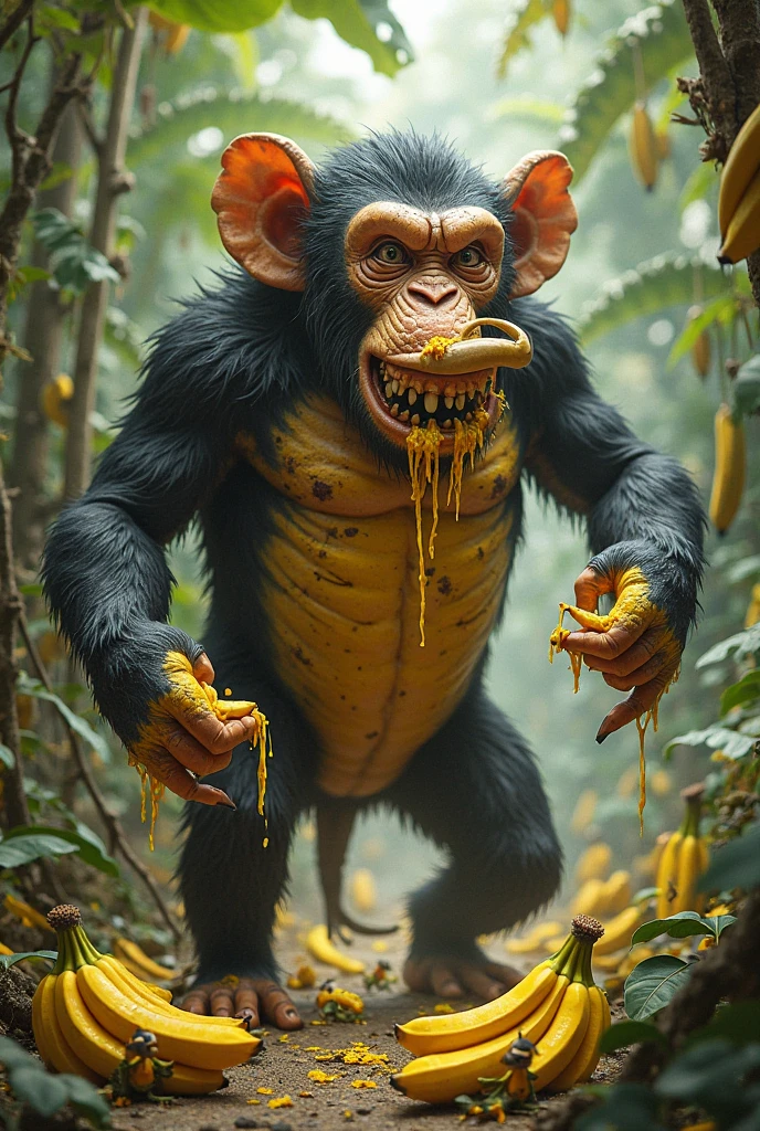 swampstyle gorila , in a kitchen , full body shot , (8k uhd) RAW proffesional photograph, (photorealistic:1.4), high resolution, detailed, raw photo, sharp details, rich colors, hyper realistic, lifelike texture, dramatic lighting, trending on artstation <lora:swampstyle:1>