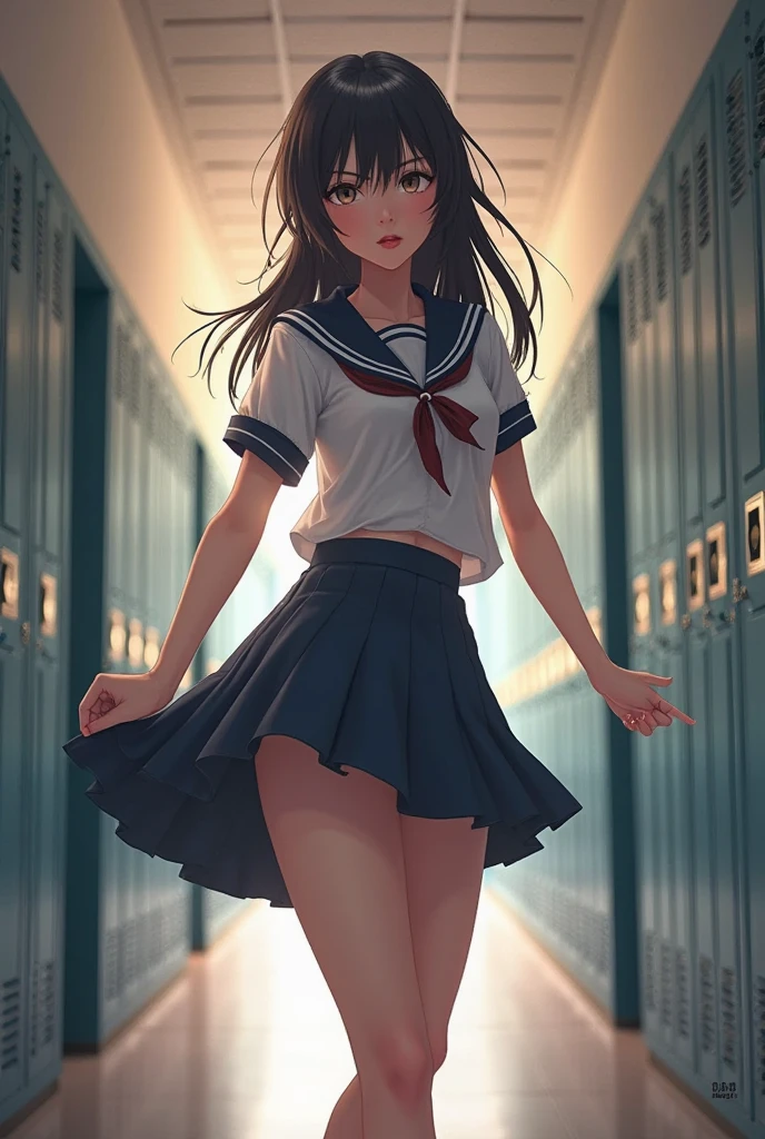 brunette schoolgirl