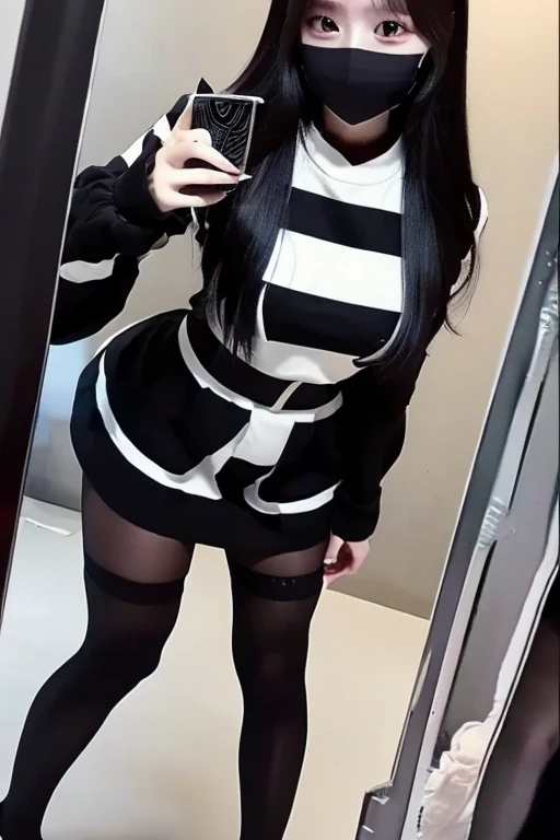 cool costume, black , a beautiful background