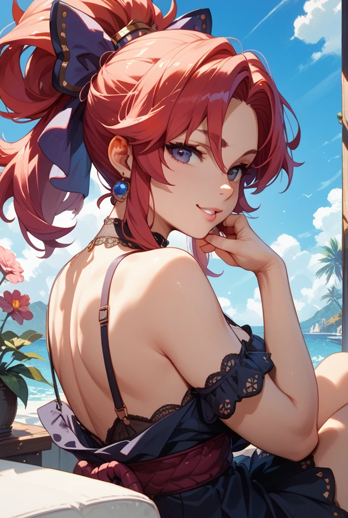 (masterpiece), Perfect Anatomy, Complex, (Very detailed), masterpiece, Realistic, Perfect Anatomy, Cinema Lighting, shading, Ultra-Dense Skin, Beautiful and beautiful eyes, Highest quality, Very detailed, (shape), Very detailed, Looking at the audience, (Very delicate eyes:1.3), , uta, uta, Long Hair, (Purple eyes:1.1), Gray Hair, Redhead, multicoloRedhead, (Hair on one eye:1.5), Two-tone hair, Split Color Hair, Hair Ring, Side Lock, smile, Grin, (Spa Background), Happy Theme, Indie aesthetic, smile, Dynamic pose, Bright colors, Shadow, Contrast, refraction, perspective, depth, Excellent anatomy, Amazing details,Big Breasts,Wide Hips,///////break break
//Fashion Tropical Mermaid,
Inspired by ocean colors and tropical marine life、Create vibrant and quirky outfits, let me'Starting with a rainbow-colored frilled bikini, Featuring layers of ruffles and playful textures, ターコイズなどのBright colorsを選ぶ, Coral, lime green, Hot pink captures the essence of tropical oceans.,
break
Accessorize with iridescent sequins, Artificial Pearls, Seashell decoration evokes the enchanting beauty of the sea。, harmonious colors、Flowing, A lightweight sarong or wrap skirt.、Adds elegance and movement。, Complete your look with beach-inspired accessories like flower crowns, Shell Jewelry, Barefoot sandals decorated with colorful beads, In this outfit, Playing in the tropical sea、You will embody the vibrant and charming mermaid spirit。,
break