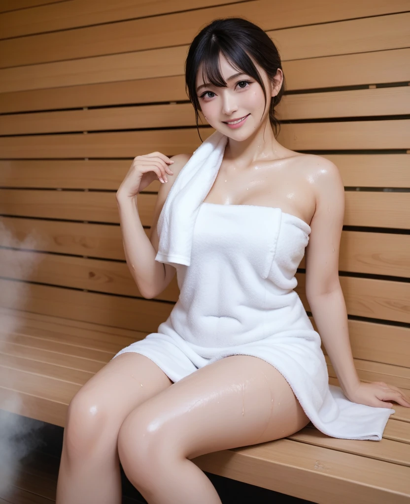 woman posing for a photo, (return_view, photo from behind, looking for_in_viewer:1.3),(Wearing a towel, inside the sauna:1.3),
good hand,4K, High resolution, masterpiece, highest quality, head:1.3,((hasselblad photography)), fine skin, sharp focus, (cineminic lighting), clavicle, night, soft lighting, dynamic angle, [:(detailed face:1.2):0.2],(((5 star hotel))), 