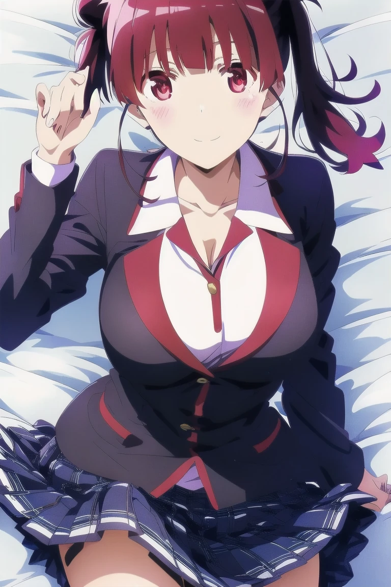 ((masterpiece)),((best quality)),ultra-detailed,illustration,1girl, hetero, 1boy, censored, penis, blue hair, short hair, blush, mosaic censoring, solo focus, penis awe, school uniform, red eyes, open mouth, mole, lying, jacket, on back, mole under eye, blazer, looking at penis, sweat, imminent fellatio, lips, shirt, bow, purple eyes, purple hair, sweatdrop, erection, bowtie, fingernails, parted lips, hair between eyes, red jacket, long sleeves, open clothes, open jacket, ascot, white shirt, pink eyes, upper body, uniform, ribbon, dress shirt, formal,wallpaper,perfect lighting,Colorful,ultra highres,4K,photography,8K,HDR,highres,(groin),(Beautiful,large breasts:1.4),day,(beautiful face:1.5),(narrow waist),Furuhashi Suzuna,Saiminjutsu 4,(shiny skin),(full body:1.2),<lora:Furuhashi Suzuna:0.7>,