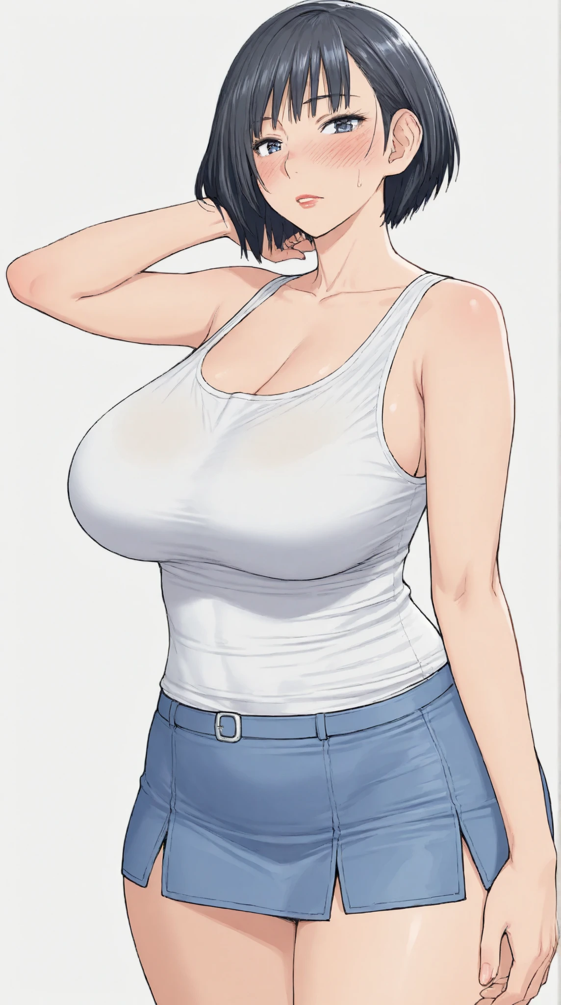 male,penis,Sexy Woman,ponytail,Cum in mouth,deep throat ,Black knee socks,Jeans Shorts,Dick in my mouth