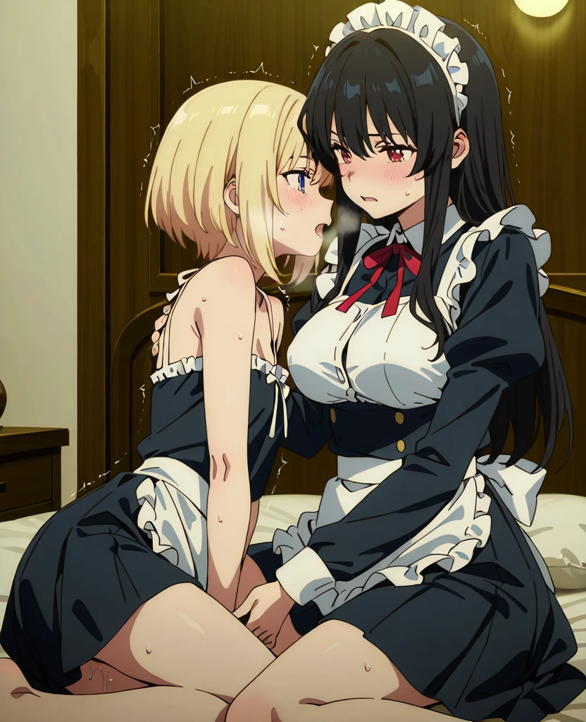 score_9, score_8_up, score_7_up,
source_anime,
masterpiece,best quality,highres,absurdres,
official art,official style,anime screencap,anime coloring,megami magazine,anime,animated,
shiny skin,
VIEWFINDER,
SETOYUUKIAMAMORI, 
AMAMORI, LONG HAIR, MONOCHROME, GREYSCALE, GLASSES, ?????????????,
sleeveless,white THIGHHIGHS, CLEAVAGE, FRILLS, MIDRIFF, APRON, MAID, MAID HEADDRESS,
SHIRT LIFT ,BRA LIFT,???????,
large ???????,?????????????, indoors,detailed background,

rating_????????,uncensored,
blush,sweat,(??????),open mouth,happy,torogao,
1GIRL,2boys,(dark-skinned male:1.8),(muscular_male:1.2),
saliva,saliva trail,blush,
viewfinder,
twitching,(??????????????????),

straddling,???,mmf ?????????,?????????,?????,
????,?????????,??????????????????,multiple boys,hetero,
multiple ???????,?????????,???????,???,?????,??? grab,completely ????,
???????????,???????????,??? ???????????,????,groping,