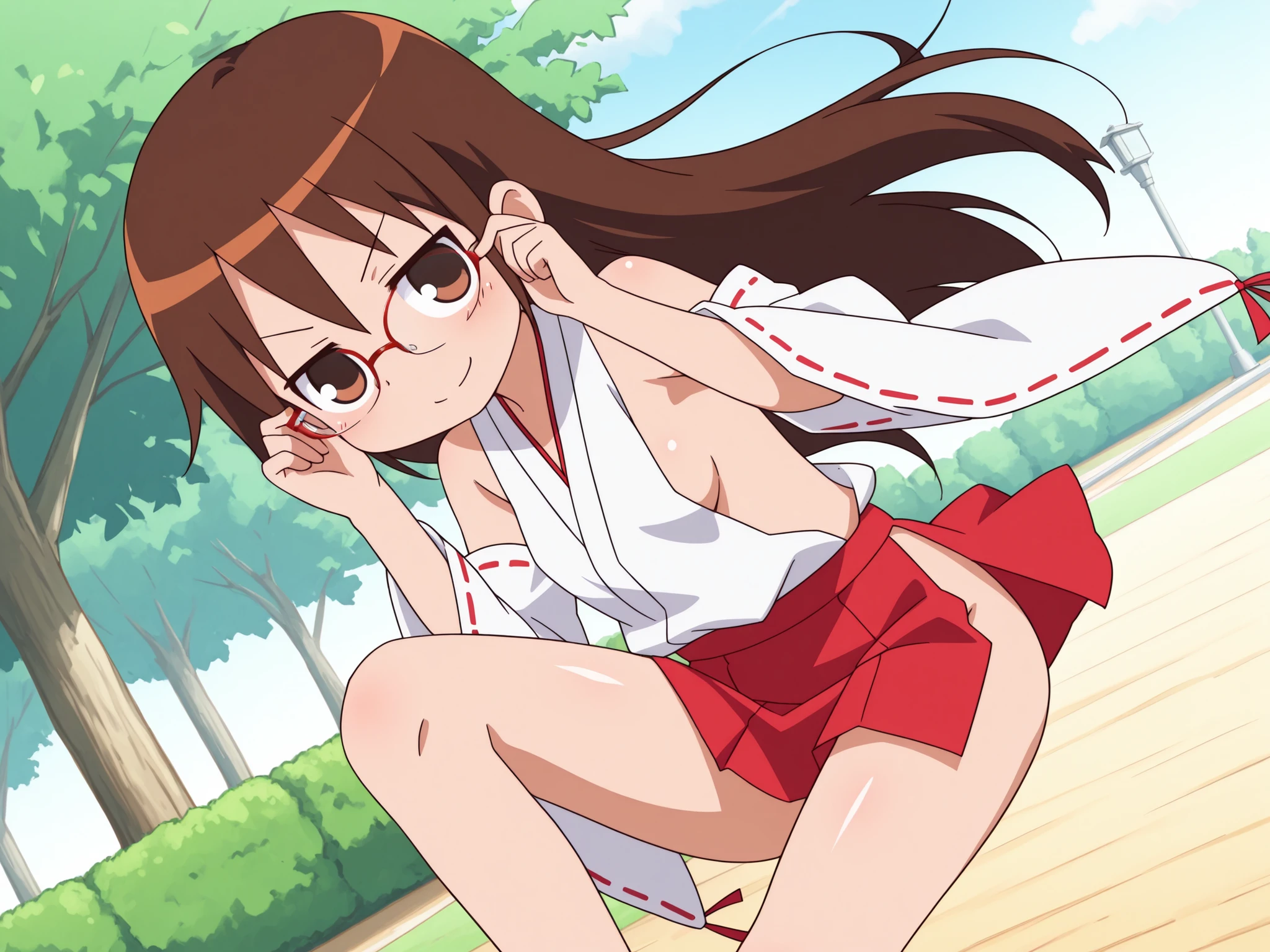 garden, 8K, masterpiece, confused, (anime),looking at the viewer, alone, smile, (light ((brown stripe)) long kneehighs), whole body,,(NSFW),(((nude))),(take off), (big breasts: 1.2), (I can see your nipples: 1.4), (pussy), (((very thick thighs))),wide hips, Beautiful and thick thighs, huge round ass, huge natural breasts, Shiny and oily breasts,brown hair (orgasm: 1.5),(Are standing/Are standing in honor),(take off:1.5),beautiful hair, beautiful face, fine and beautiful eyes, beautiful clavicle, beautiful body, beautiful feet, beautiful fingers, (beautiful scenery), Are standing, (smile, open your mouth), (from below:1.5),(visibility is low:1.5), (((No panties, genitals visible))),(highest quality, masterpiece),((playground:1.5)),The girl is playing in the playground,