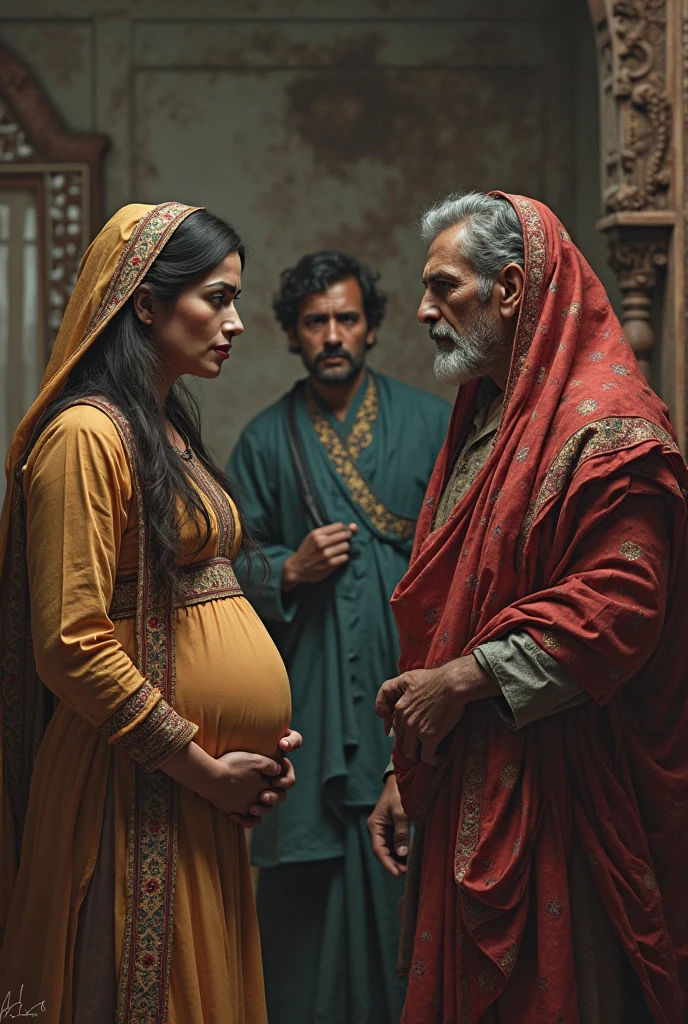 Create a fictional account of an ancient Egyptian family's excitement or apprehension upon receiving the results of the pregnancy test,hyperrealistic,cinematic,8k