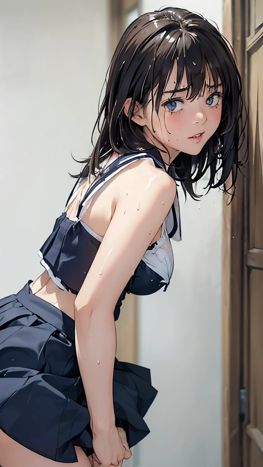 (Browsing Caution:1.3)、 ,Pokemon Leak, Hair Clip、((Ruffled underwear with white and mint green lines:1.2):1.2)、blue eyes、Watery eye,anger,
 ,,,Sweat, weT wiTh Sweat, Shin, Heel, feet, Five Fingers, Beautiful Hands, 美しいfeet,Healthy Body, alone,, Bedroom,,dim、evening、, thin, No muscles, Perfect body,Normal body,Semen Bukkake,Creampie