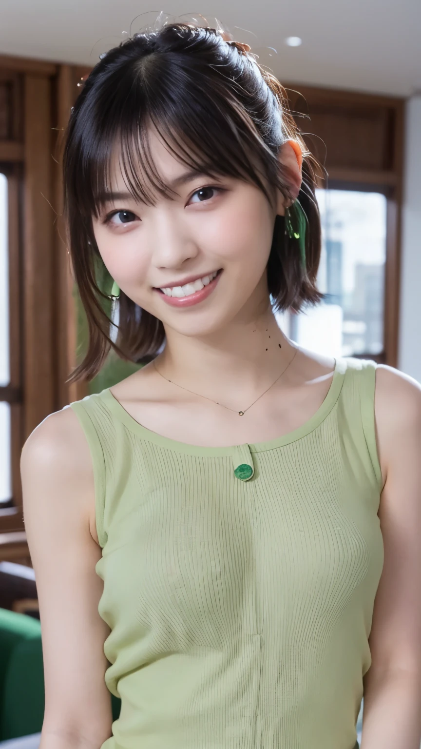 (((One girl:1.3))), ((23 years old:1.3)), (She is my daughter), break (Surprised Smile:1.2), ((Medium large breasts:1.3)), (Accentuated breasts:1.3, Movie chest, Shapely breasts:1.1, Perfect body), break (neat fashion:1.3), (white-theme:1.3), (High neck sleeveless sweater:1.3), ((Gold Necklace:1.2)) break pleated skirt((color : green + Silver) high waist, (pattern : Plaid)):1.3), break (Standing leaning against the rail(color : white) wooden deck(Outdoor, open minded) Glamping Tent ((Gorgeous themes, Transparent Dome Tent, Great atmosphere, Great lighting, Transparent dome tent surrounded by nature)):1.3), ((Long Shot:1.5)), ((At night:1.7)), break ((Her serious expression、Create a photo that conveys the feeling of a relaxed and happy moment.:1.3)), break (colorあせた写真:1.3), (Film Grain:1.3), Depth of written boundary, (Bokeh:1.1), (Light and shadow:1.4), ((Cowboy Shot:1.2)), ((From below:1.2)), ((Focus on her:1.2)),