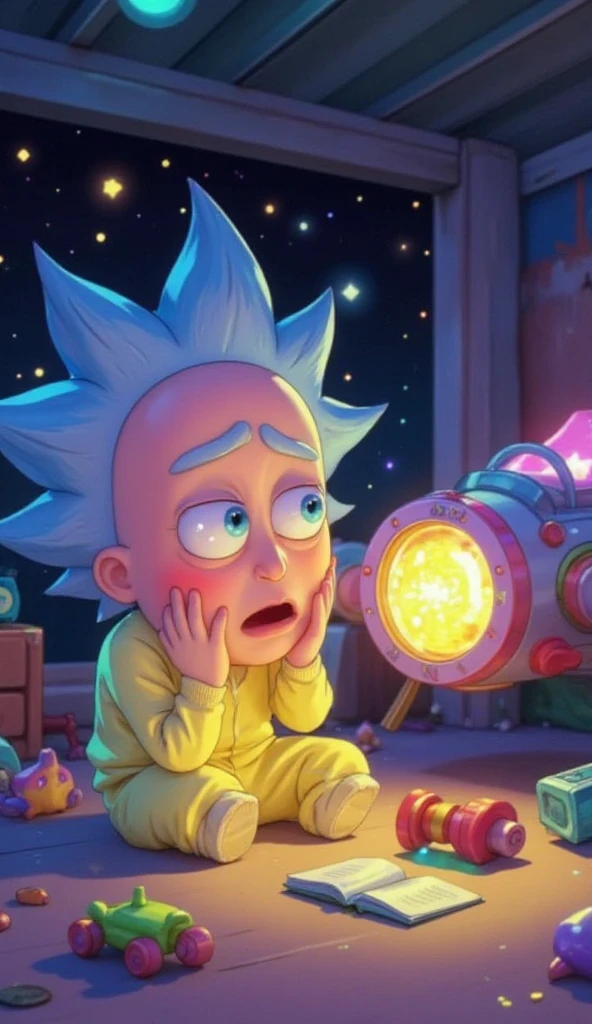 Crie uma imagem do personagem Rick and morty do desenho