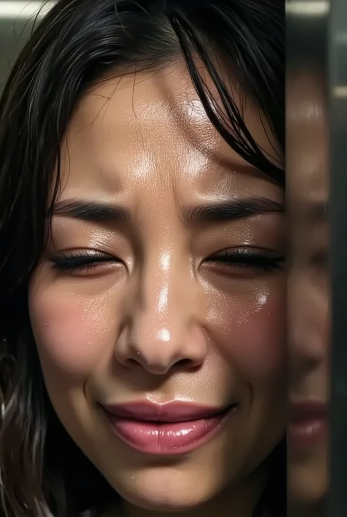 Beautiful Japanese actresses,(photo Realistic:1.4), (hyper Realistic:1.4), (Realistic:1.3),Very detailed, Edge Orgasm,face Focus, Woman with open mouth , Edgy Woman _face、Age 35、Black-haired、 News anchor、Very small toilet,((Sweat)),((skin shining with Sweat))((Clabrasion glistening with Sweat,face shining with Sweat)),,Entrance to the house、In front of the entrance、In front of the shoe rack、White collared shirt,Hair tied up、teacher,Frowning, eyeball, Glare, Frowning, Frowningをする, shout, Big eyes, Crazy Eyes,((oil filter))((Bukkake))((Super Hard Orgasm))Wet Filter,(Saliva trace)
