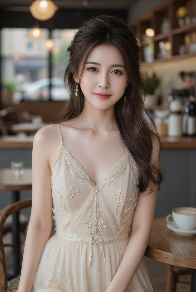 Dark brown hair、Light brown eyes、Japanese actress face、 Lady、I'Iは彼とIが好きです'I'Iは40歳くらいです.、(Intricate details:1.2)、(Which one is on top??:1.4)、 (Ultra-high resolution:1.2)、Ultra-high resolution、(Finely tuned)、(Detailed facial features)、Hmph、8k resolution、D cup size breasts、Long Hair、Los Angeles Shade Awnings Sun and Shade Awnings、Terrace Cafe、Cafe tables lined up、Cafe chair、relax、、,Full body photo、Head to toe shot、Beautiful legs、White camisole、mini skirt、Blackpink Jenny I took this photo with the image of、Beautiful legs、she, Fashion Hub, Extreme Detail, Very detailed, Realistic, Hourglass-shaped body, Obscene pose,Leaning against a wall、Lift your chin a little.....、Poses that make you feel weak、Are crying、Deep sorrow、My eyes and cheeks are wet with tears、A cafe surrounded by white flowers、Very sandals、Place your elbows on the table、put your chin on your hand、Sunshine and Shadows、