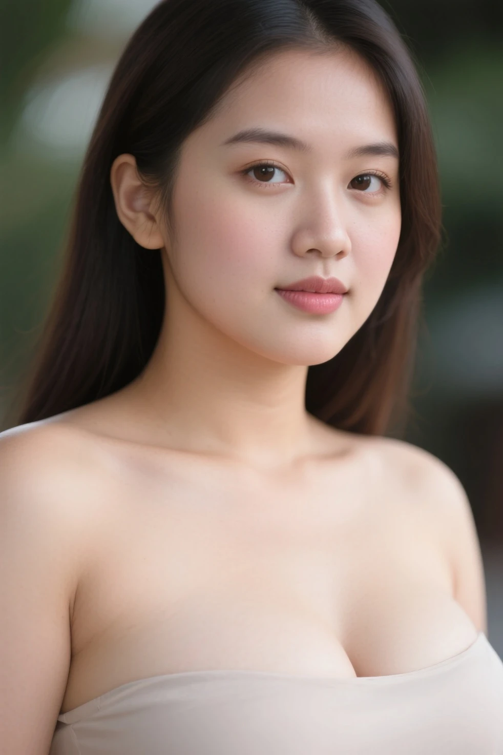 1girl, nude full body. detailed face, looking at viewer, gentle smile, side lightingfull body nude, (masterpiece:1.4), best quality, high resolution, cinematic lighting, (white flower:1.4) super details, sharp focus, natural lighting, , (gigantic breast:1.2),. In bathroom