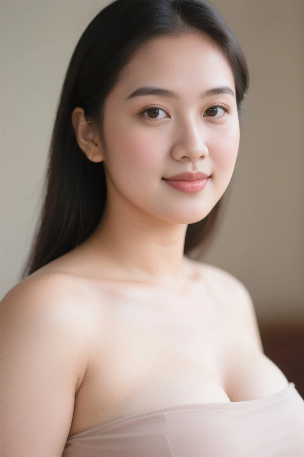 RAW photo, face portrait photo of beautiful 26 y.o woman, cute face, unwearing, happy face, hard shadows, cinematic shot, dramatic lighting. When she masturbate