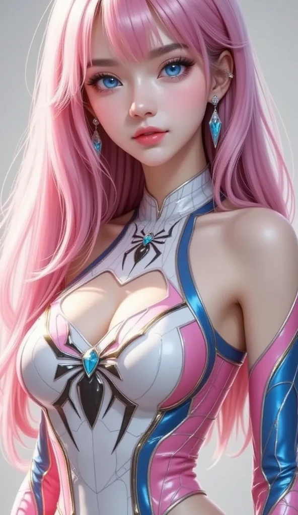 a couple of women standing side by side, cream dripping on the face, v, kawaii colors, goo, blue and pink, pink and blue, 💕 🎀, lesbian, anime girl cosplay, anime girls, (colorful), head and body, covered in pink flesh, lush anime john 8k woods, two girls --auto --s2