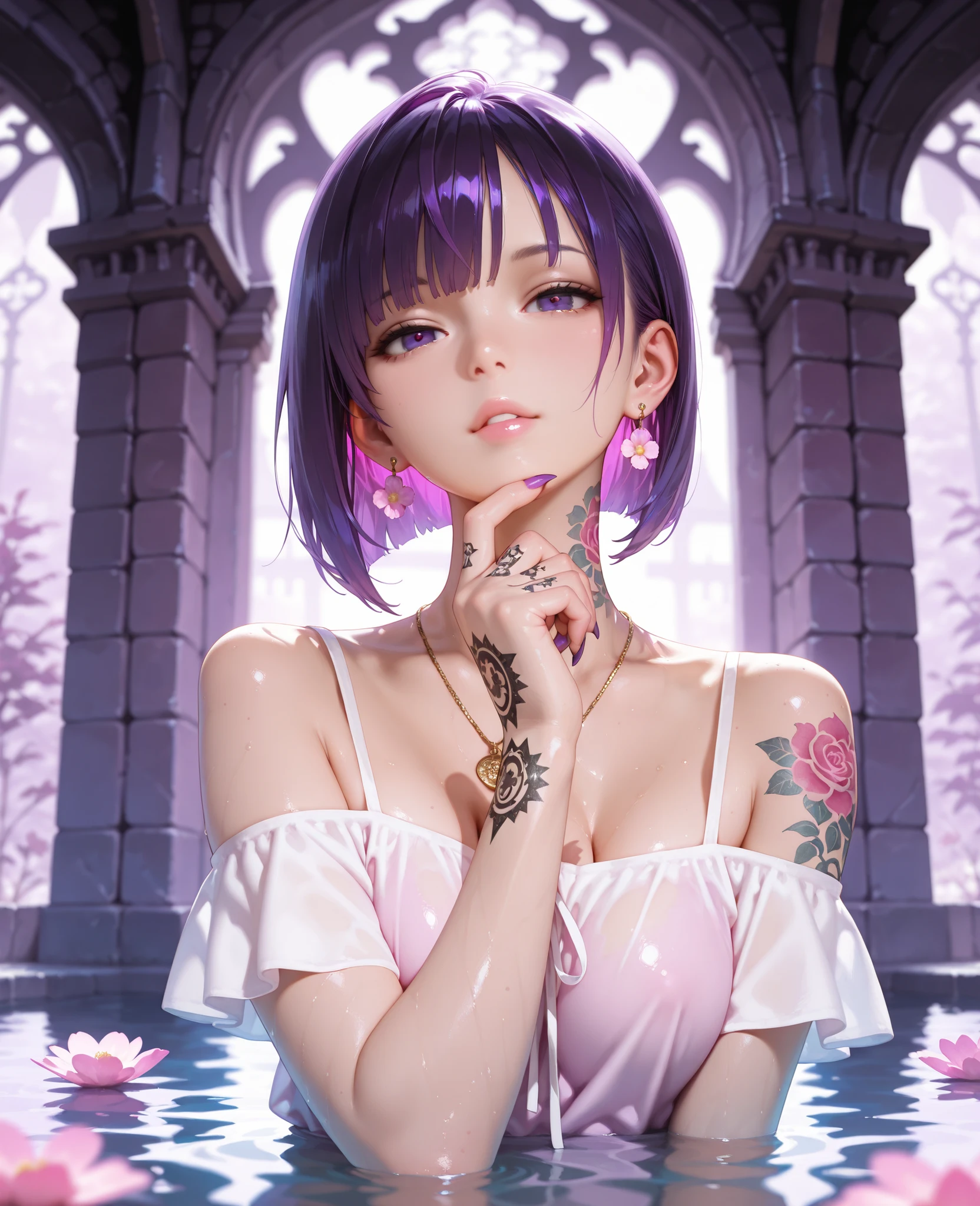 score_9, score_8_up, score_7_up, semi realistic, 1girl
(hyuuga hinata) with Roxo hair and Luminous eyes, Purple eyes, empty eyes, fantasy art portrait
oil and watercolor painting, dark, chiaroscuro, MythAn1m3
Headband around head, konohagakure symbol
, pinup pose, standing, body, ((((purple satin ribbon on pussy , white satin ribon on nipples )))), perfect face, smiling, hogtied in an victorian bedroom, fucked in the ass by clothed fat medium aged males, tied up with Purple satin ribbons,hands tied, arms tied, legs tied, feet tied, bondage, nipples, natural chest, (cock in ass, analsex), glossy shiny pink pantyhose, stiletto platform high heels, long slender body, looking at viewer, worried look on face, head tilted back, cute dynamic pose, candles, victorian bed, romantic, suprised, blush, arched back, size difference, pink collar, ((((close up face)))) (((((blurry background)))))
score_9,score_8_up,score_7_up,very aesthetic ,(masterpiece:1.4), (best quality), (colorful), (detailed) (((dramatic angle))), males everywhere, unique perspective, unique angle, volumetric lighting, spotlight, mythp0rt
