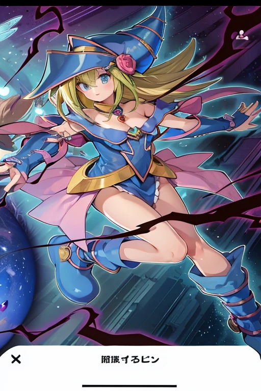 una imagen de dibujos animados de una mujer vestida con un disfraz de bruja, Mago Negro, Hermosa chica maga oscura, Maga oscura de Yu-Gi-Oh, Maga femenina!, Hechicera bonita, coqueto anime bruja casting magia, Hermoso Mago Celestial, hechicera, mago, Una hermosa hechicera, Maga femenina, Hermosa hechicera