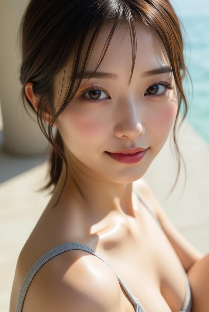 full_body,1girl, facial mix of phoebe cates, large breast, deep cleavage, no bra, (8k, RAW photo, best quality, masterpiece:1.2),(realistic, photo-realistic:1.37),illustration,an extremely delicate and beautiful,perfect female body,extremely detailed,photography,8k,Amazing,finely detailed,beautiful detailed eyes,best quality,ultra high res,((extremely detailed face)),(photo-realistic:1.37),(Floral_summer_dress:1.5),