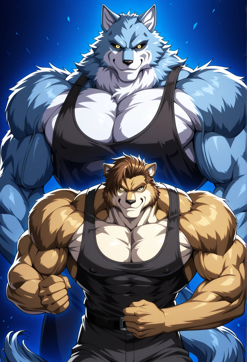 imagem de estilo de um homem com um corpo semelhante a um lobo e uma camisa, lobisomem musculoso, peito fofo, musculoso! Branco, peito peludo, super buff e cool, Commission for High Res, lobo peludo, thick furry neck and fluff on his chest, corpo peludo, Arte peluda!!!, forte e imponente, thicc, musculoso!!!, corpo fofo, big muscle, large muscles