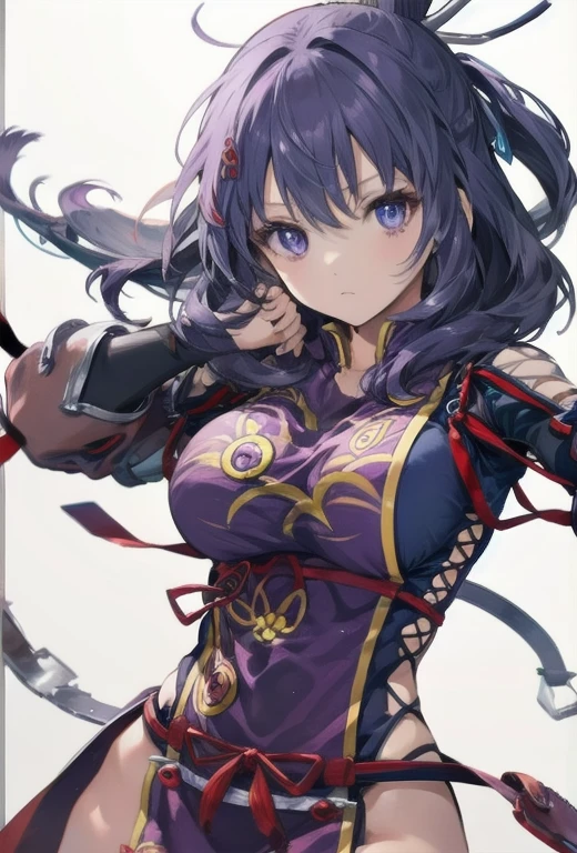 Highest quality, masterpiece,Black Hair, Purple Eyes, Purple kimono, Exposing shoulders, ,Fair skin, Long Hair, Long Bangs, Small breasts, Confused eyes, snow, sexy, Cemetery, Cross Grave, jitome, evil grin, indian style, half closed eyes, Off Shoulder, ass pov, pale skin, flat chest, wavy hair