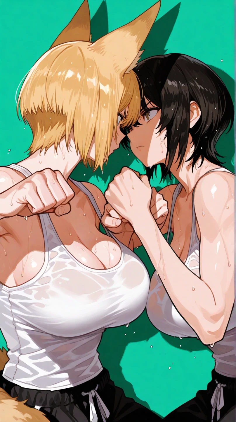 girl's legs spread in V position, futanari holding girl's legs up, spreading legs while penetrating girl from behind/beneath,