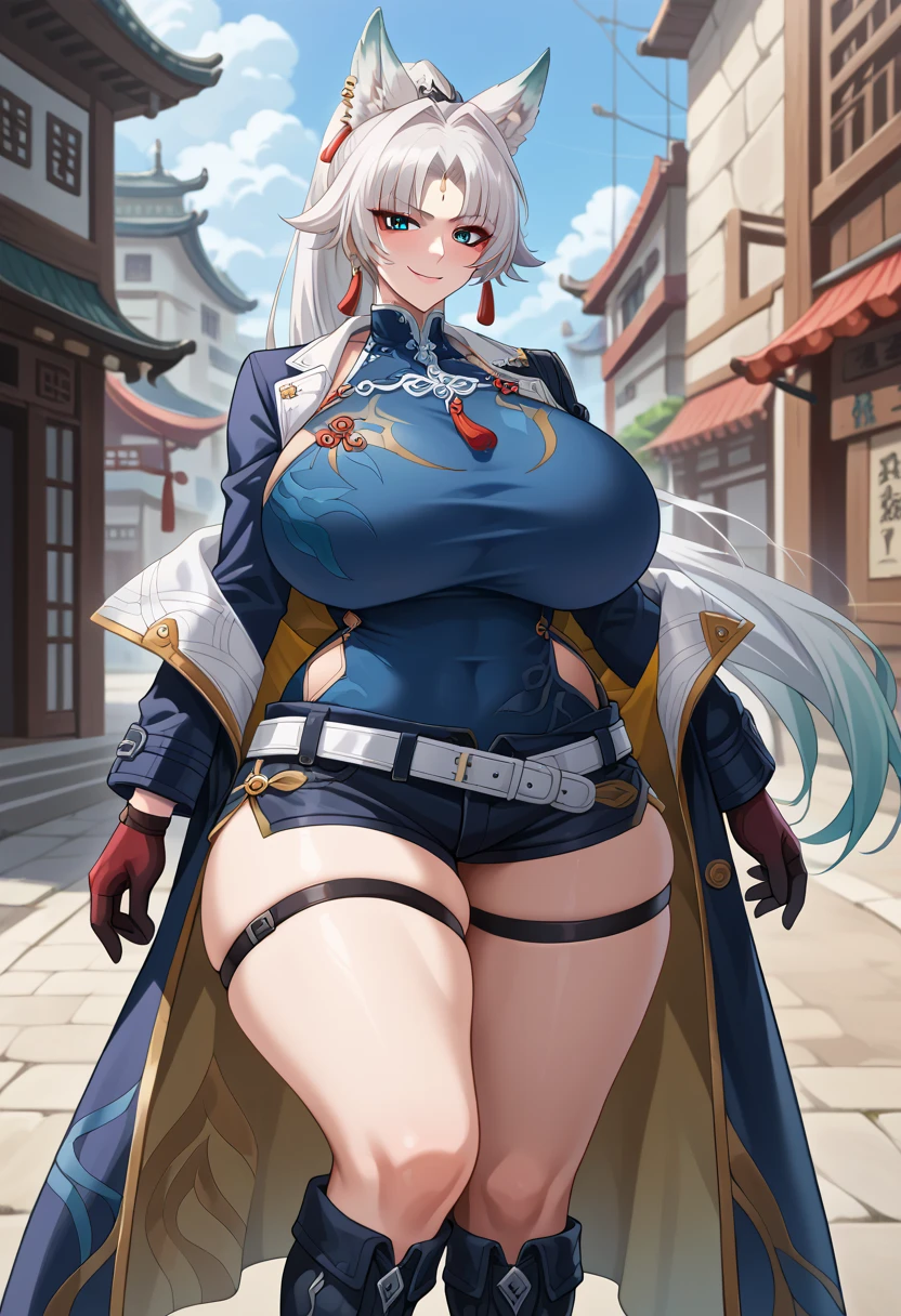 (masterpiece:1.3), (disorganized:1.3), (highest quality:1.3),(perfect anatomy),detailed face,Hong kong,Kowloon,horizontal angle,hands,(looking at viewer), (Super detailed:1.3),(best shadow:0.7), solo,1 middle age woman around 40 years old,saggy breast,(treated hair), pulledback hair,fine eyes, beautiful eyes, 1 middle age woman, ((saggy breast)),alone, standing, crystal earrings,closed_mouth, arm_behind_return, 1female,36 years old,Milf,mature,Bigchest,Big breasts Thin waist,long leges,Raised sexy,Pornographic exposure, solo,(Background with,clubs), standing on your feet,seen from the front, hair straight, mostly cloudy sky,(((tmasterpiece),(Very detailed CG unity 8K wallpaper),best qualtiy,cinmatic lighting,detailed back ground,beatiful detailed eyes,Bright pupils,(Very fine and beautiful),(Beautiful and detailed eye description),Redlip,ultra - detailed,tmasterpiece,)),facing at camera,(The upper part of the body),A high resolution,ultra - detailed),revealing breasts,Bare genitals, Bulge,legs are open,sexyposture,Camel toes,Flushed complexion,Open-mouthed,frontage,Full body photo,Show shoes, VadosSDXL, 1girl, solo, long hair, huge breasts, looking at viewer, large breasts, Sexy body, cleavage, long sleeves, dress, holding, very long hair, purple eyes, ponytail, white hair, puffy sleeves, sash, colored skin, high ponytail, juliet sleeves, staff, puffy long sleeves, holding staff, blue skin, hair pulled back