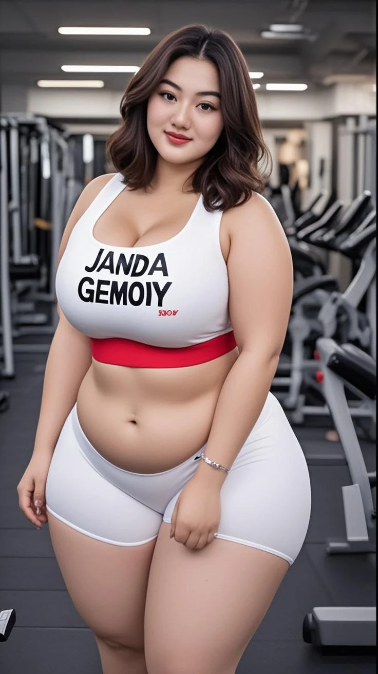 a bouncy and curvy American girl with a beautiful face, shoulder length dark hair with braids, curvas grossas, Curvilinear, grossas, coxas grossas, barriga leve e gorda, rosto bonito, peituda, camiseta branca fina, inclinada, sedutora, leaning down looking at the camera, vestindo uma camiseta justa, em sua casa, realista, detalhada, 4k -estilo Fantasia -tamanho 3:4