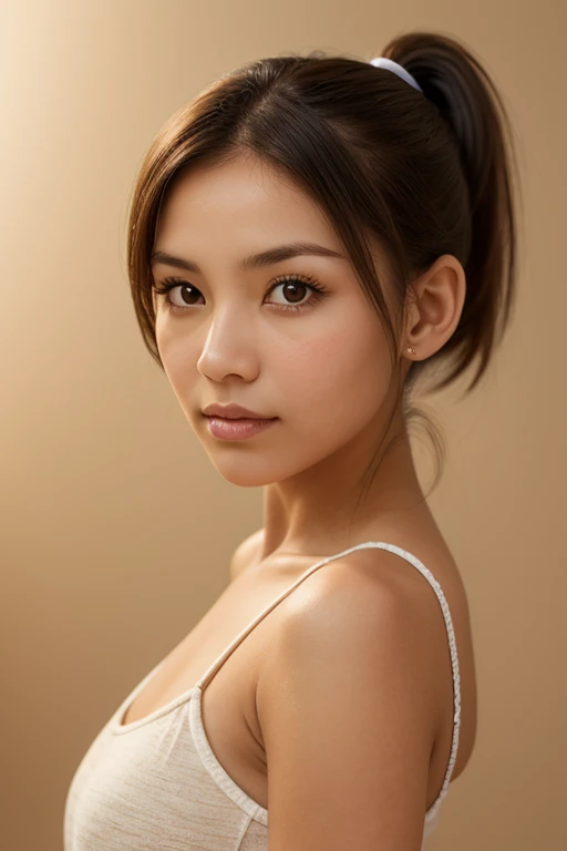 (masterpiece), sexy、Natural light, Realistic,Diffused glow, Written boundary depth, Professional Lighting、Big eyes、Black Hair