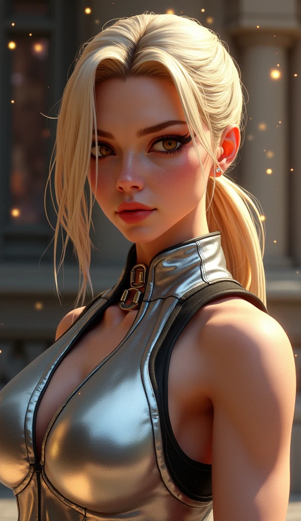 Illustrations hyper realistic, ultra detailed photograph of a BLACK woman being the character cammy from the street fighter game, military clothes, with skirt, showing the whole body, smiling, the afternoon, depth of field, HOF, hall of fame, detailed gorgeous face, scenery of an air base, natural body posture, professional photographer, captured with professional DSLR camera, trending on Artstation, 64k, ultra detailed, ultra accurate detailed, medium bokeh lighting, surrealism, Thomas Kinkade background, urban, ultra unreal engine, WLOP, Pauline Voß, Pascal Quidault, , Christian Schob, Martina Fackova, intricate, epic, freckles, peach fuzz, detailed mascara --auto --s2