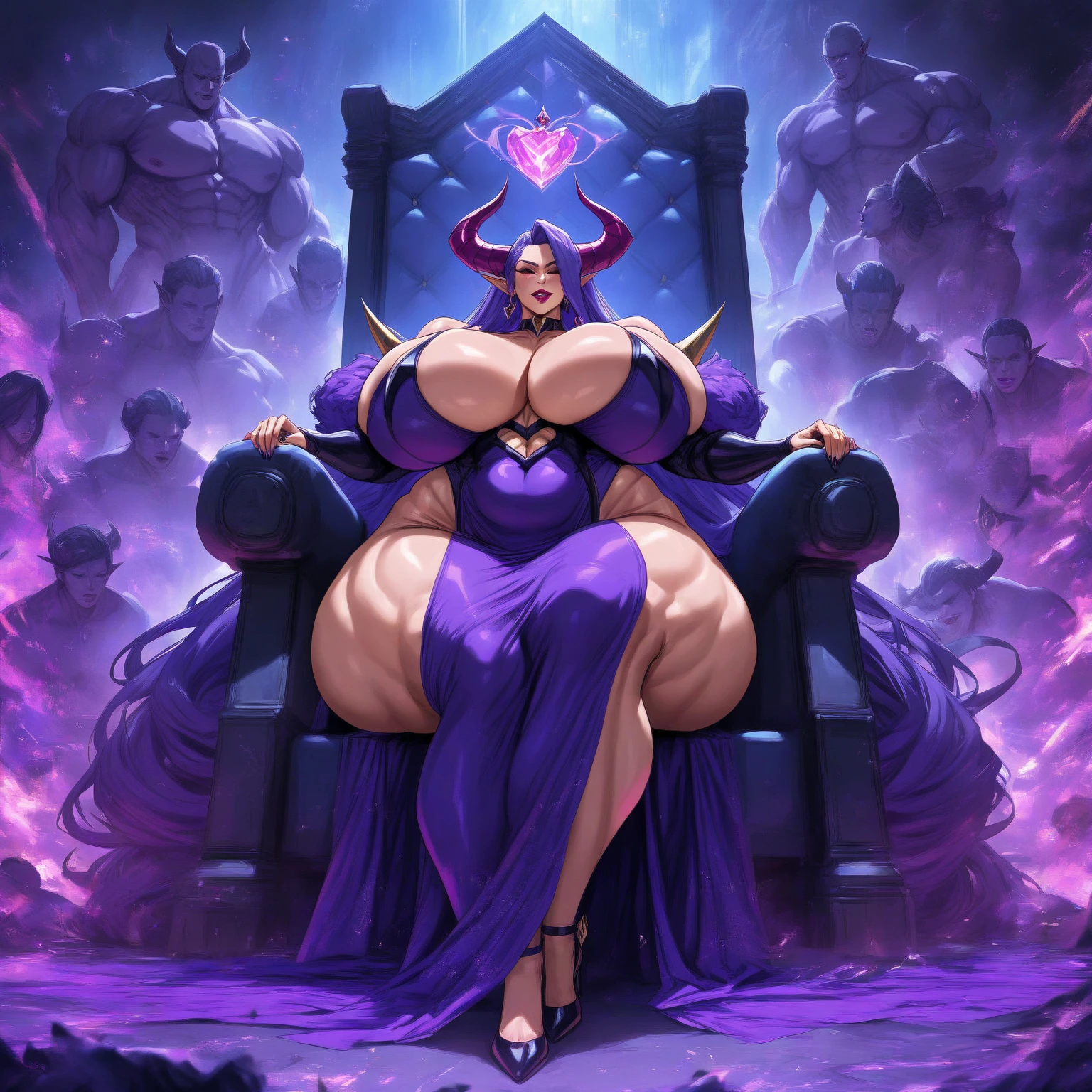 Ultra-HD, 8k resolution, prismatic color palette, Super-Resolution, incredible detail, dragon woman, sitting on a throne, very huge breasts, wide hips, dressed in light armor, correct anatomy, very high-quality lighting
