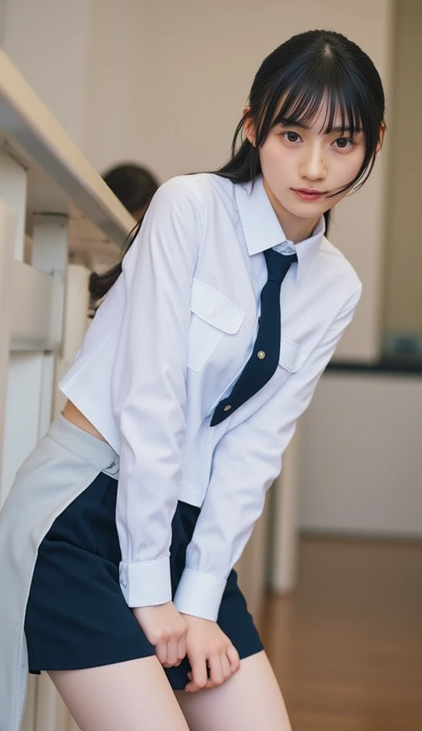  Adorable, Japanese Girls, (Portraiture, close:1.2),Exposed forehead, Scrunchie,( cheek,Glossy Lips:1),  View your viewers,  ,Sweaty, (Baby Face), (Suggestive, smile:0.7), (White skin:1), catch_Light, Very detailedな CG Unity 8K 壁紙、Highest quality、Very detailed、masterpiece、Realistic、Realistic、Very detailedかわいい女の子、Cute Face、Baby Face、15 years old、((School uniforms))、((Roll up the skirt yourself)))、(Lift it yourself)、Wearing panties、Panty Focus、blush、Lips parted、Looking at the audience、Semi Body Shot、(Being watched by a large crowd)、(In the gym, sit on a vaulting box, Spread your legs)、(((She gets excited and shows her panties )))、