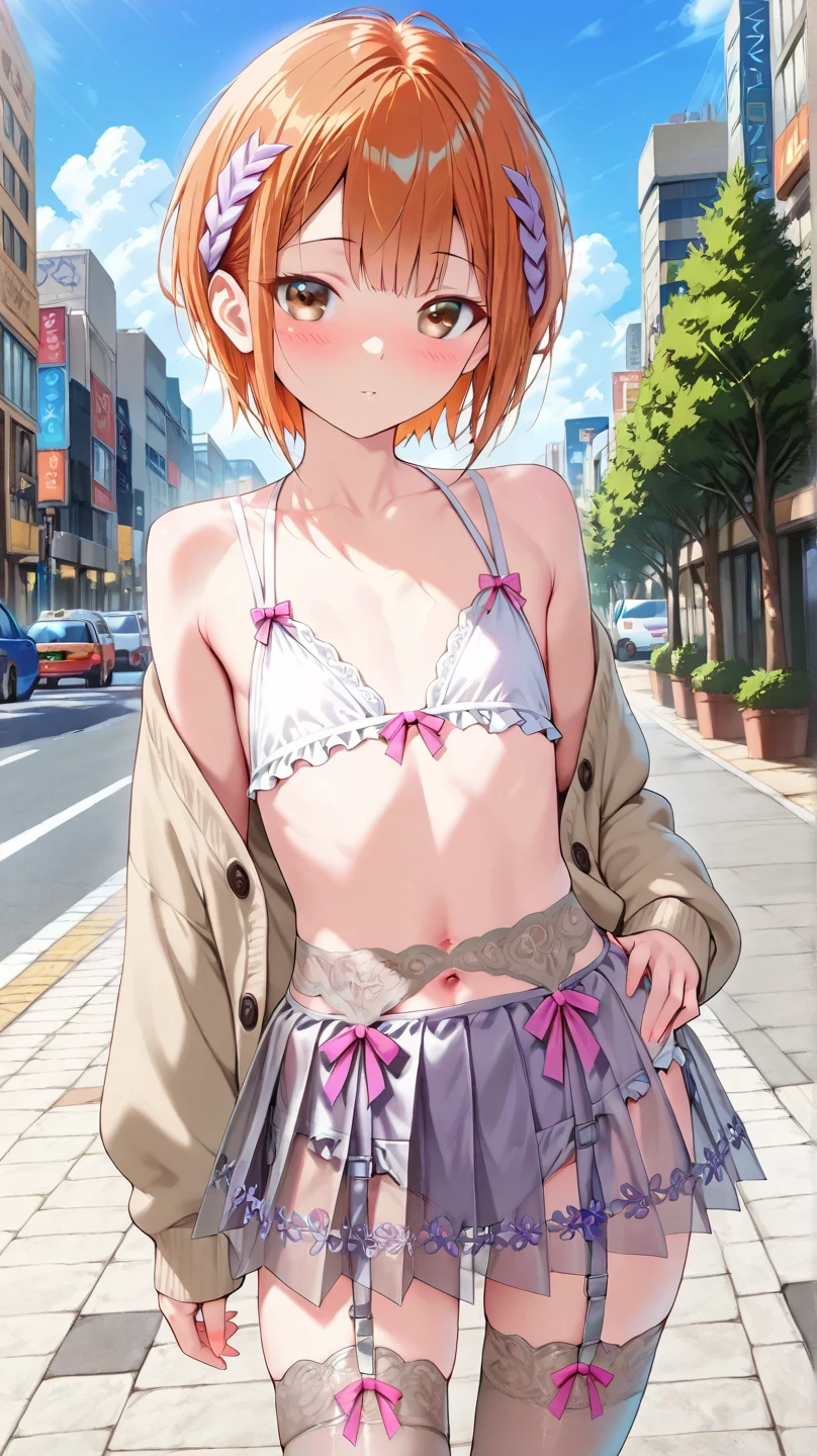 SC_Ran, 1girl, solo, ,,outdoor,nsfw,small breasts,12yo