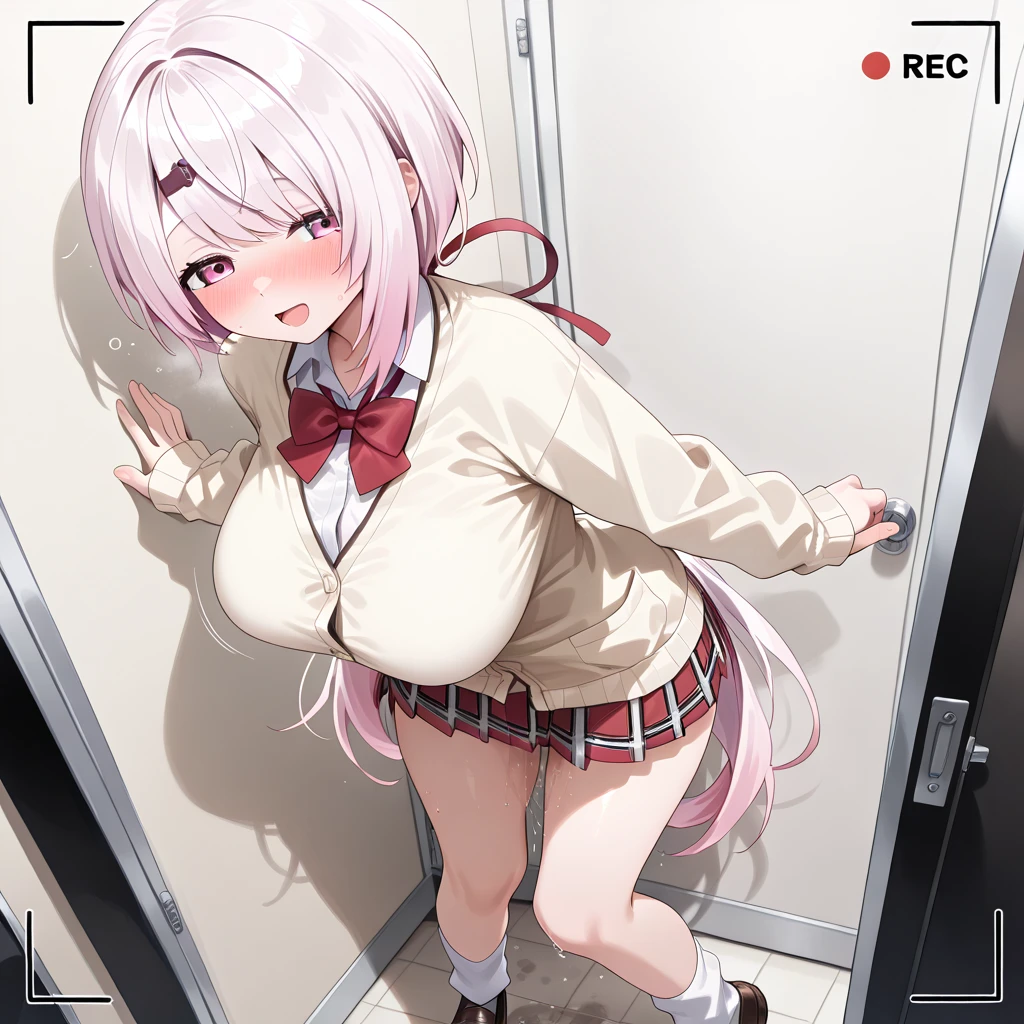 ((Masterpiece)),((high resolution)),((Best Quality)),Anime illustration,((1girl)),saigyouji_yuyuko_touhou,Feeling embarrassed,Are crying,,(Young),baby face and big breasts,large breasts,(low length),(Short),(child),orgasm,drunken eyes,Slave Collar, sex toy, dildo,vaginal object insertion, vaginal dildo insertion, pussy object insertion,naked ,pussy juice,rope bondage,arms behind back,bound arms,bound breasts,one-bar prison,standing,