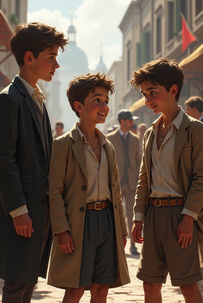 1912 Lonfon City, children playing in the streets, detailed portrait, beautiful detailed eyes, beautiful detailed lips, extremely detailed face, long eyelashes, vintage, antique, sepia-toned, warm lighting, nostalgic, cinematic, film grain, intricate details, atmospheric, high quality, photorealistic, 8k, masterpiece
