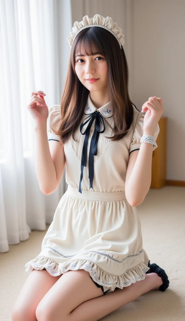 (masterpiece,up to date,Exceptional:1.2),One girl,Photogenic JK, ((JK uniform with lace frills:1.1)),very cute, In the classroom,