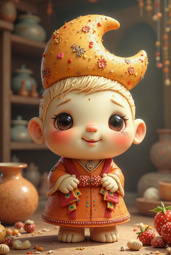Baby Jesus, obra-prima, melhor qualidade, trabalho de rending 3d, estilo 3DMM, close-up, retrato, 3D, 4K