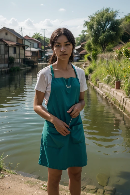 Sebuah gambar beresolusi tinggi 4K yang indah diambil menggunakan kamera DSLR Canon EOS 5D Mark II yang menunjukkan pemandangan desa di pagi hari selepas hujan rintik semalaman. Langit masih kelabu dengan sisa-sisa rintik hujan. Tiada tiupan angin. Seorang atuk tua kurus duduk termenung di beranda rumah kayu kecil beratap rumbia. Wajahnya menunjukkan guratan usia yang penuh kebijaksanaan. Di hadapannya terdapat secawan teh dan anak pokok tongkat ali berusia setahun yang baru ditanam. Latar belakang menampilkan pemandangan halaman dengan pokok asam yang besar di mana barisan semut hitam sedang berjalan. Komposisi seimbang dengan pencahayaan semulajadi. Semua bahagian gambar tajam fokus dengan butiran terperinci yang jelas. Imej kelihatan sangat realistik seolah-olah diambil menggunakan kamera DSLR profesional berkualiti tinggi.