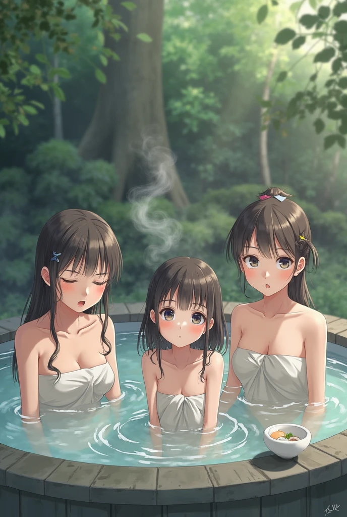 ((Highest quality)), ((masterpiece)), (detailed),Perfect Face,Strong light from the front,With front light,A group of fully nude s with small breasts kneeling at the water's edge, stretching their backs and spreading their legs, showing the camera a close-up of their crotches,