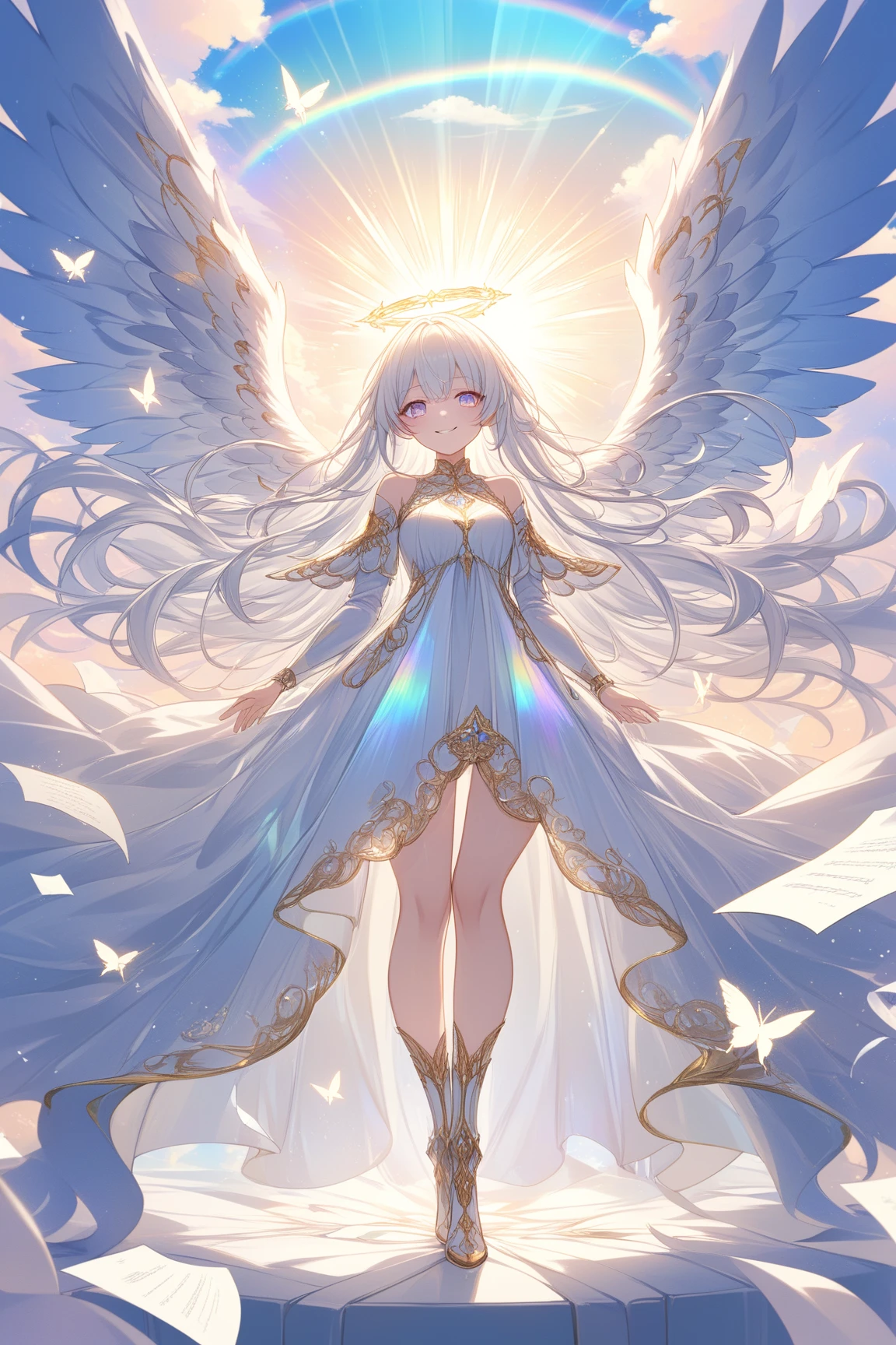 heaven Dazzling Light god々Shii Intense light sun 後ろ姿の女god Transparent appearance